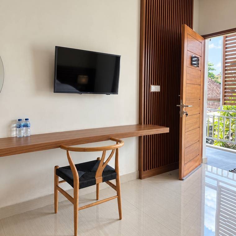 Work desk with television