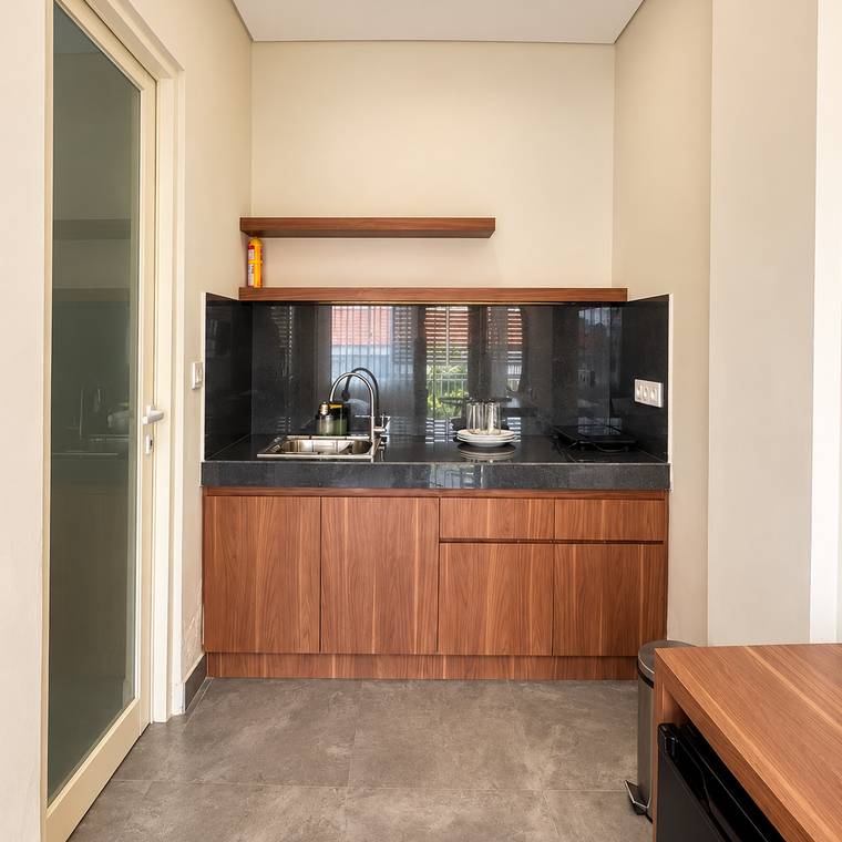 Kitchenette with sink and counter